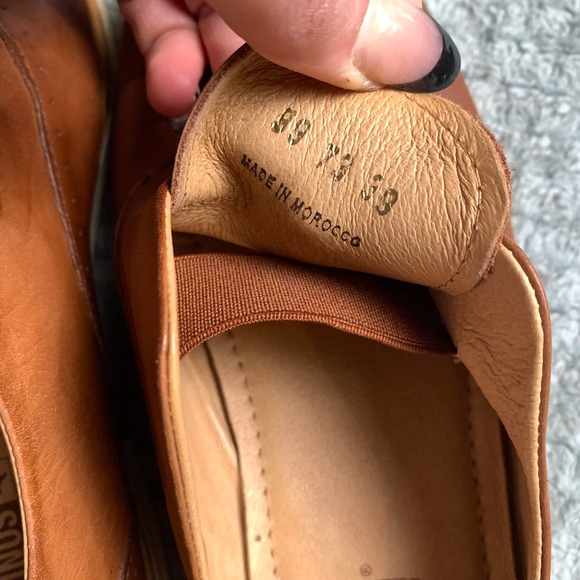 PIKOLINO'S Warm Brown Soft Leather Almond Toe Mules 39/8.5 Slip On 39/ - Picture 9 of 9